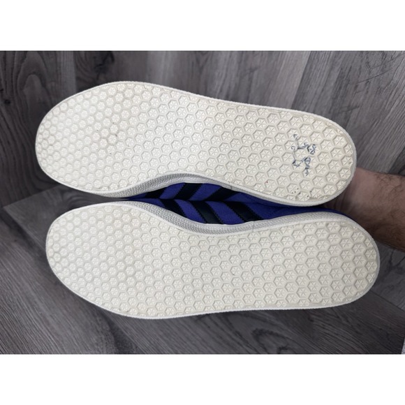 Adidas Originals Gazelle Shoes Mens Size 9.5 Purple Black Suede Sneakers BZ0034 - Picture 4 of 14